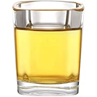 12 Vasos de Chupito de Cristal Cuadrados de 4 cl - Con Base Estable - Apto para Lavavajillas - Vasos para Tequila Vodka